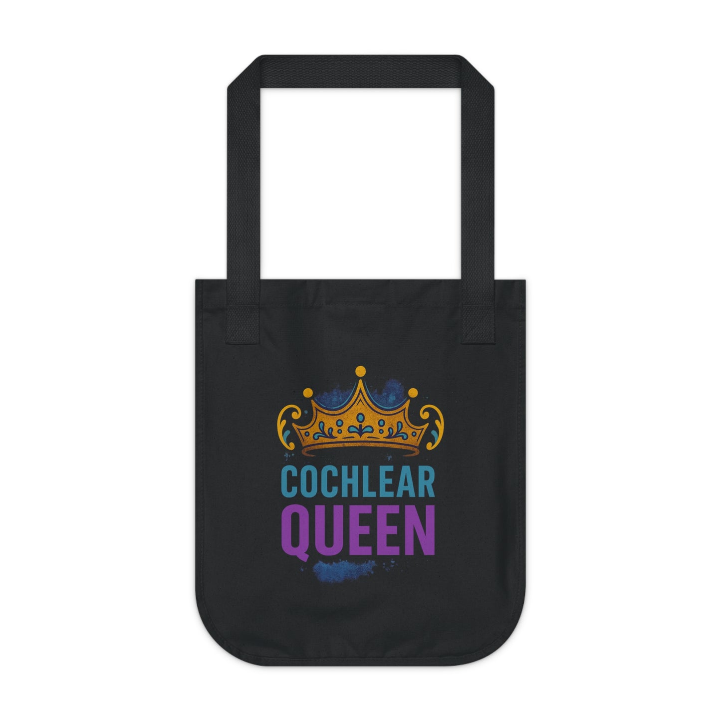 Cochlear Queen Canvas Tote Bag - Eco-Friendly, Reusable Shopping Bag, Gift for Hearing Loss Awareness, Stylish Daily Use, Perfect for Moms