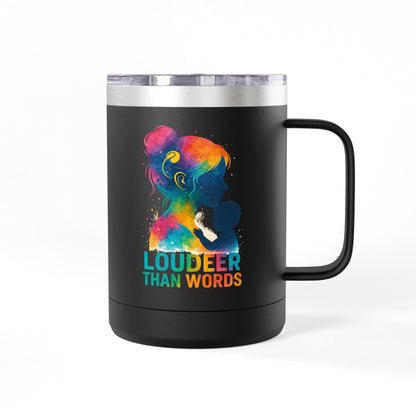 Fun Vibes Coffee Mug Tumbler - 15oz Personalized Gift for Coffee Lovers, Perfect for Home, Office, or Travel