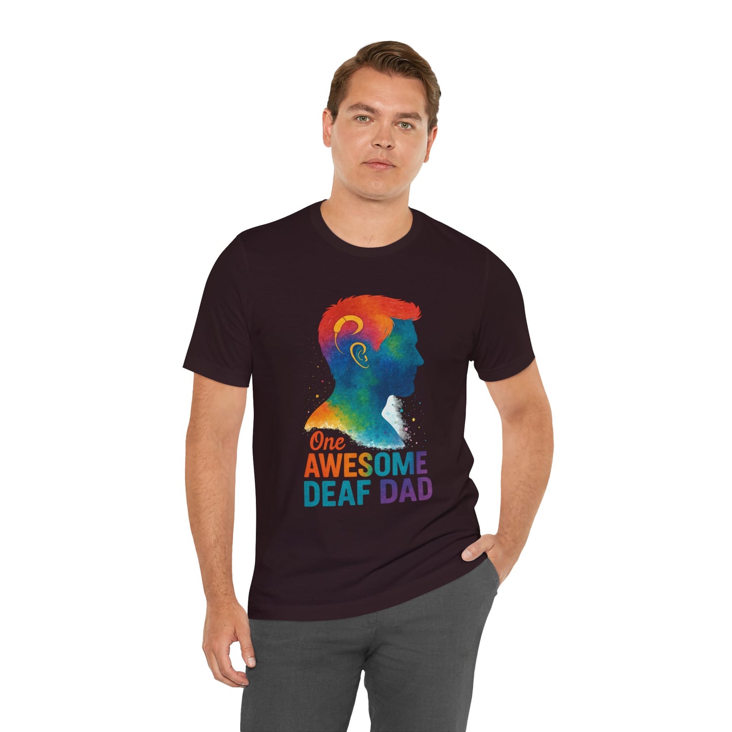 Colorful Deaf AF T-Shirt | Unisex Graphic Tee for Awareness | Perfect Gift for Deaf Community | Fun Casual Wear | Summer Tee