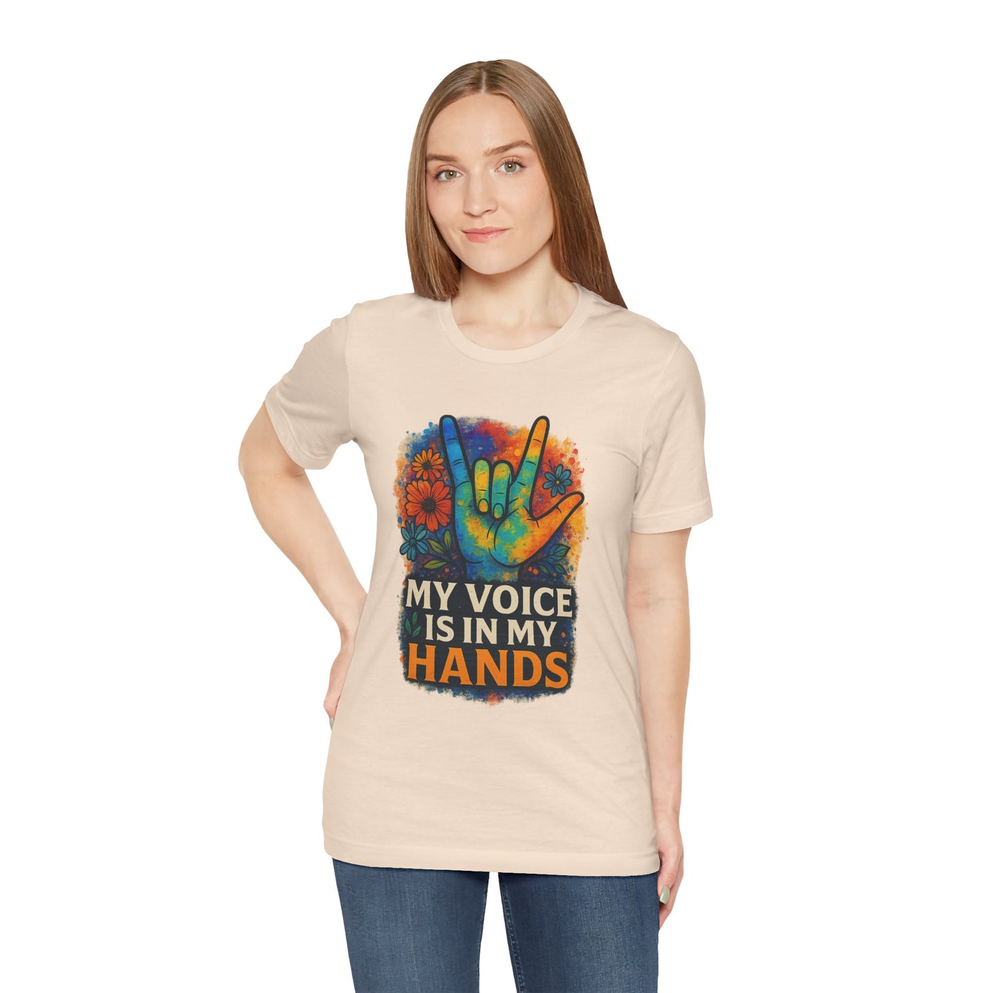 Colorful Hands Graphic Tee for Expression, Unisex T-Shirt, Casual Wear, Gift for Music Lovers, LGBTQ+ Pride Shirt