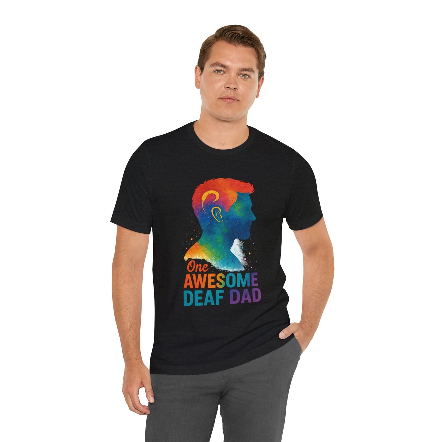 Colorful Deaf AF T-Shirt | Unisex Graphic Tee for Awareness | Perfect Gift for Deaf Community | Fun Casual Wear | Summer Tee