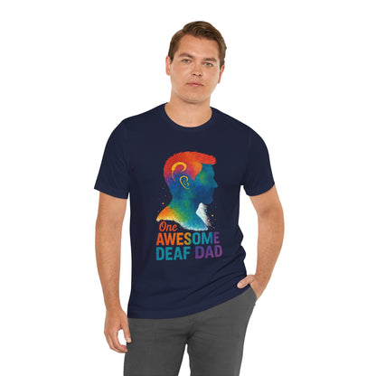 Colorful Deaf AF T-Shirt | Unisex Graphic Tee for Awareness | Perfect Gift for Deaf Community | Fun Casual Wear | Summer Tee