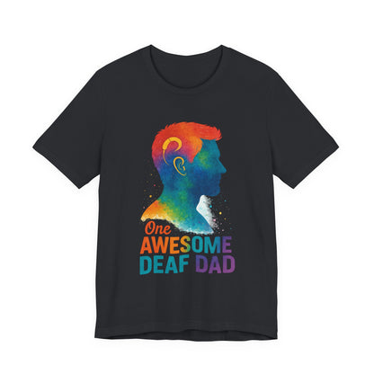 Colorful Deaf AF T-Shirt | Unisex Graphic Tee for Awareness | Perfect Gift for Deaf Community | Fun Casual Wear | Summer Tee