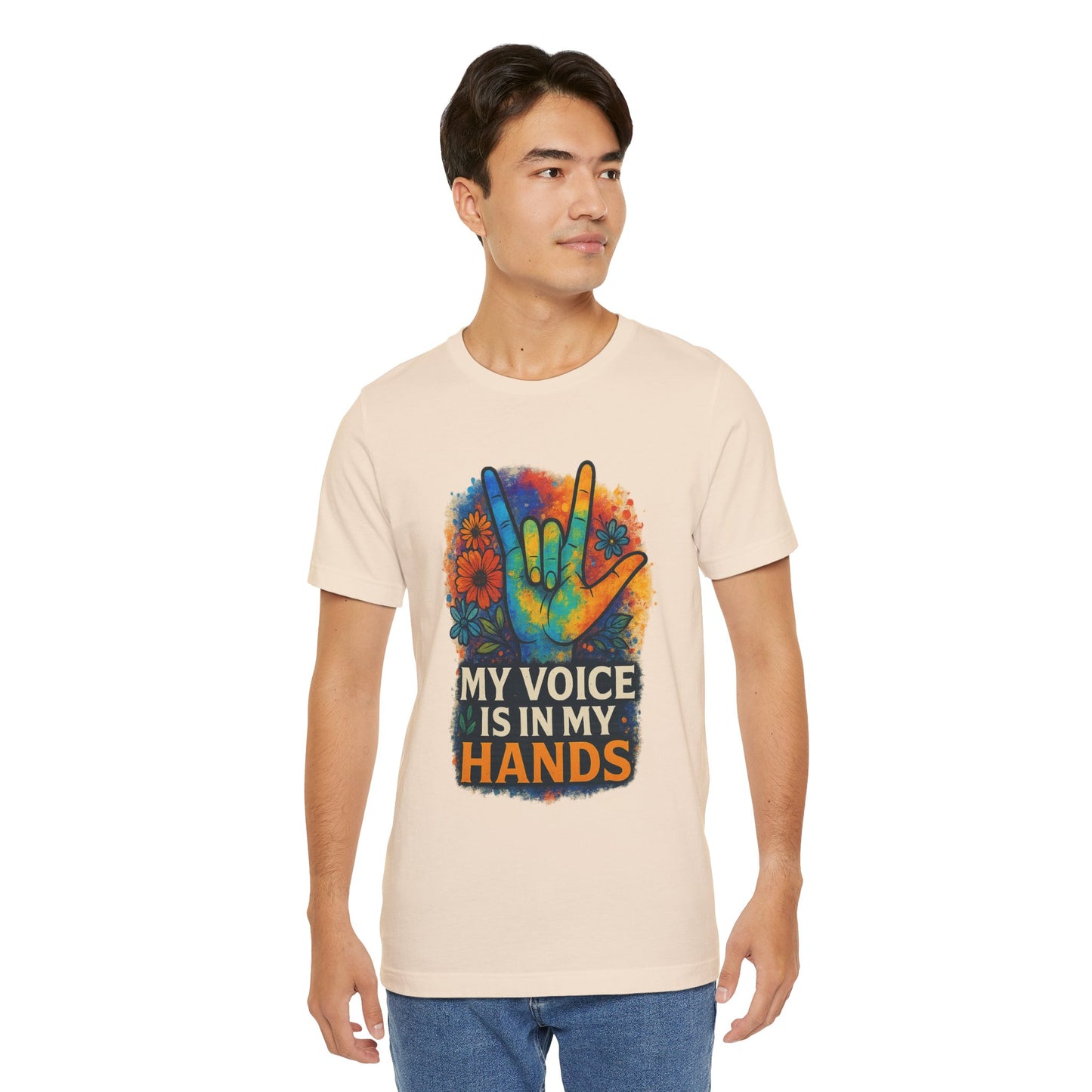 Colorful Hands Graphic Tee for Expression, Unisex T-Shirt, Casual Wear, Gift for Music Lovers, LGBTQ+ Pride Shirt