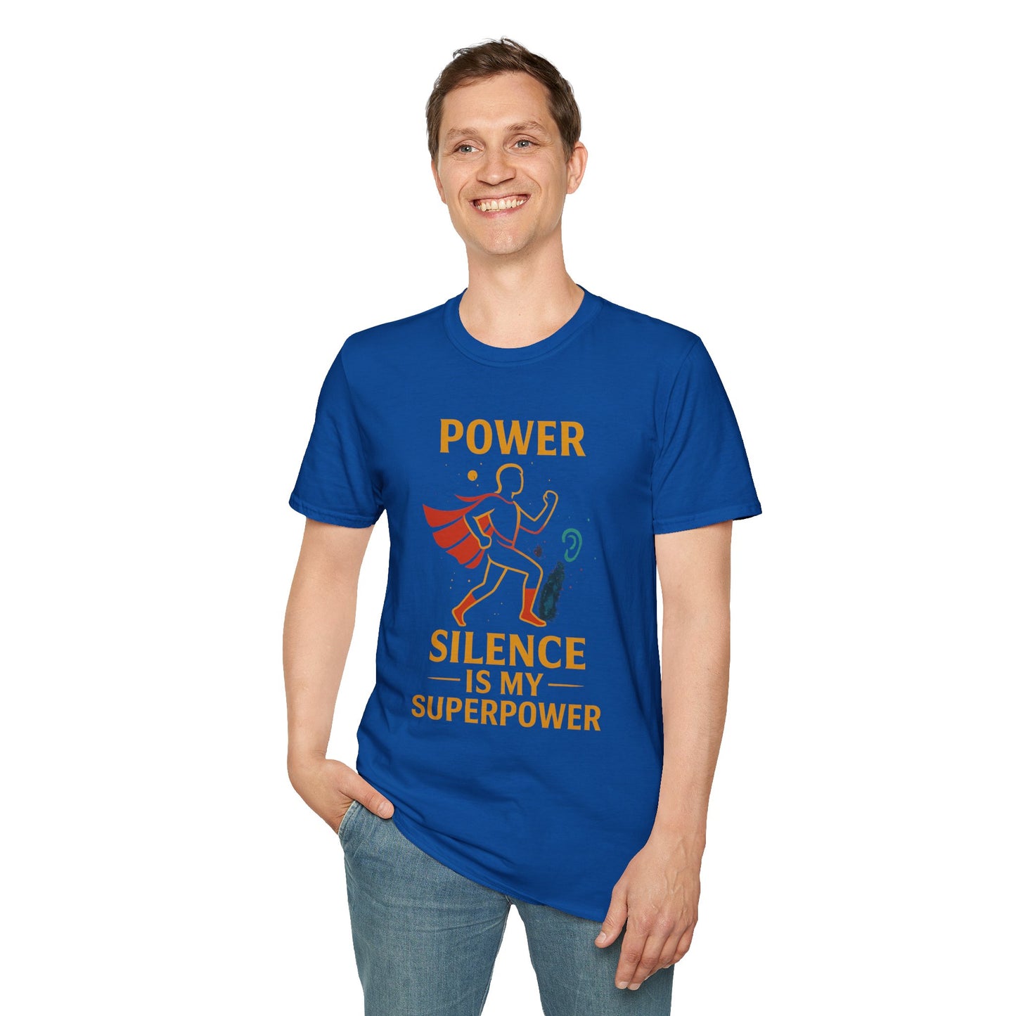 Superpower Silence T-Shirt, Power Quote Tee, Funny Gift for Introverts, Unisex Softstyle T-Shirt, Casual Wear, Birthday Gift