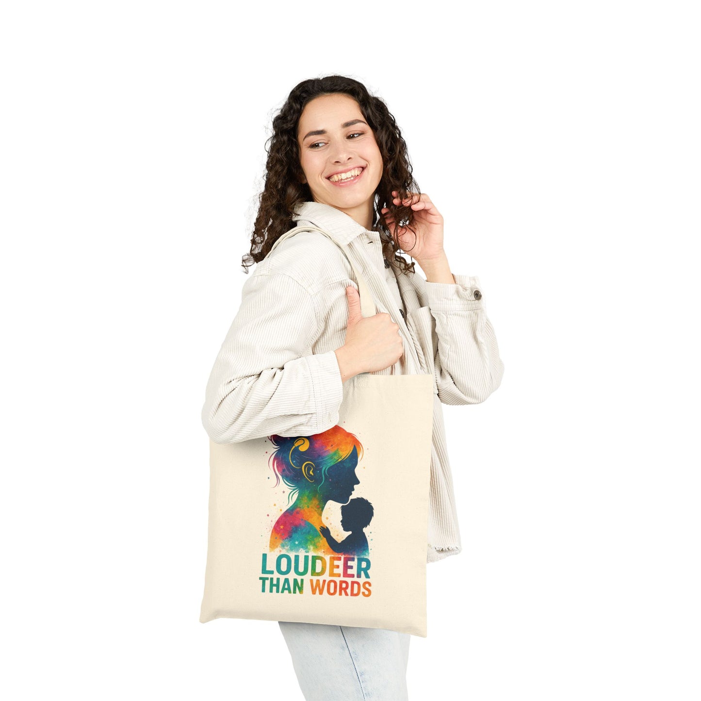 Rooted in Love & Awareness Tote Bag, Eco-Friendly Shopping Bag, Gift for Nature Lovers, Reusable Canvas Bag, Boho Tote, Earth Day Gift