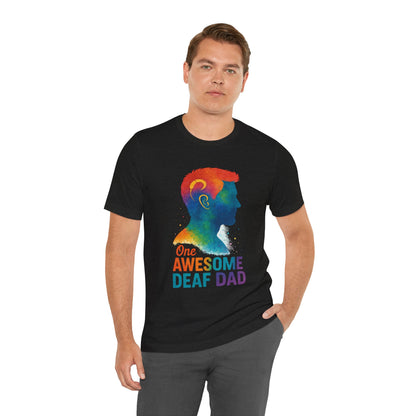 Colorful Deaf AF T-Shirt | Unisex Graphic Tee for Awareness | Perfect Gift for Deaf Community | Fun Casual Wear | Summer Tee