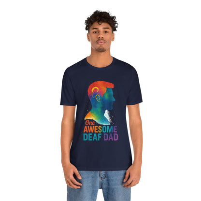 Colorful Deaf AF T-Shirt | Unisex Graphic Tee for Awareness | Perfect Gift for Deaf Community | Fun Casual Wear | Summer Tee