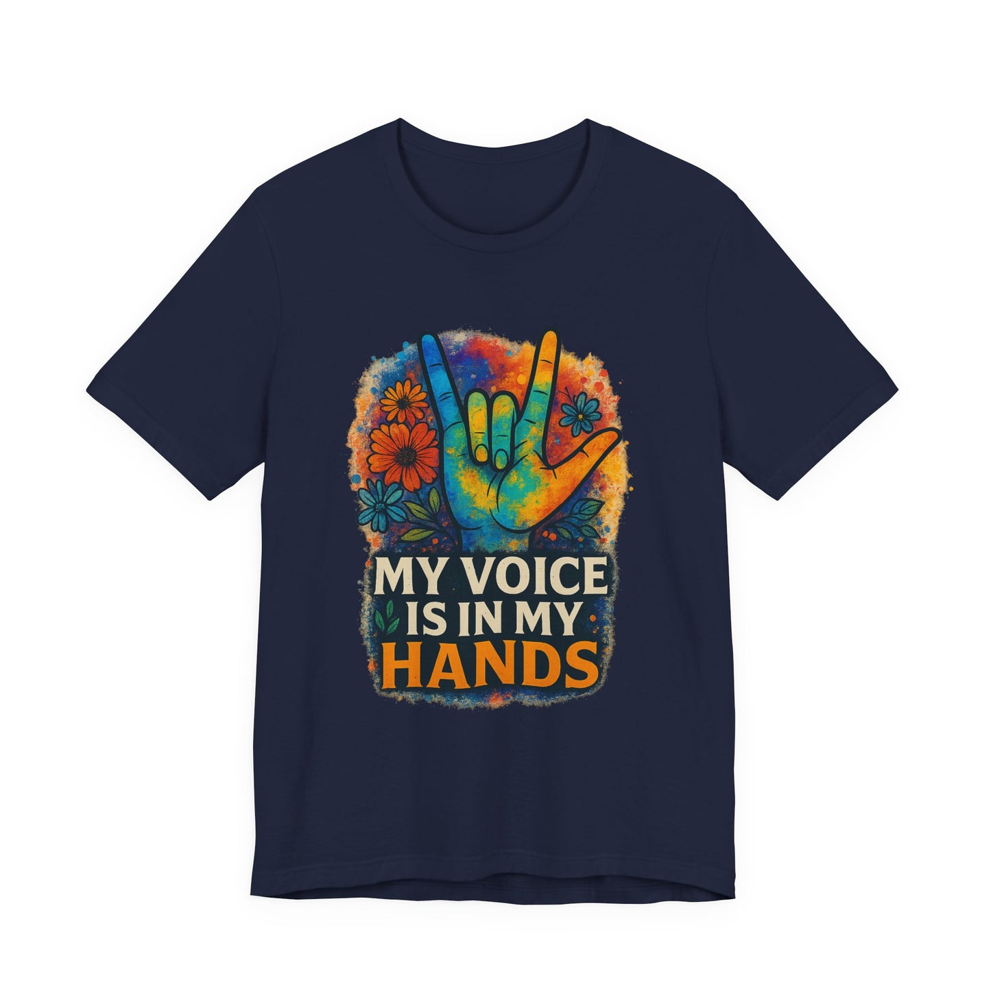 Colorful Hands Graphic Tee for Expression, Unisex T-Shirt, Casual Wear, Gift for Music Lovers, LGBTQ+ Pride Shirt
