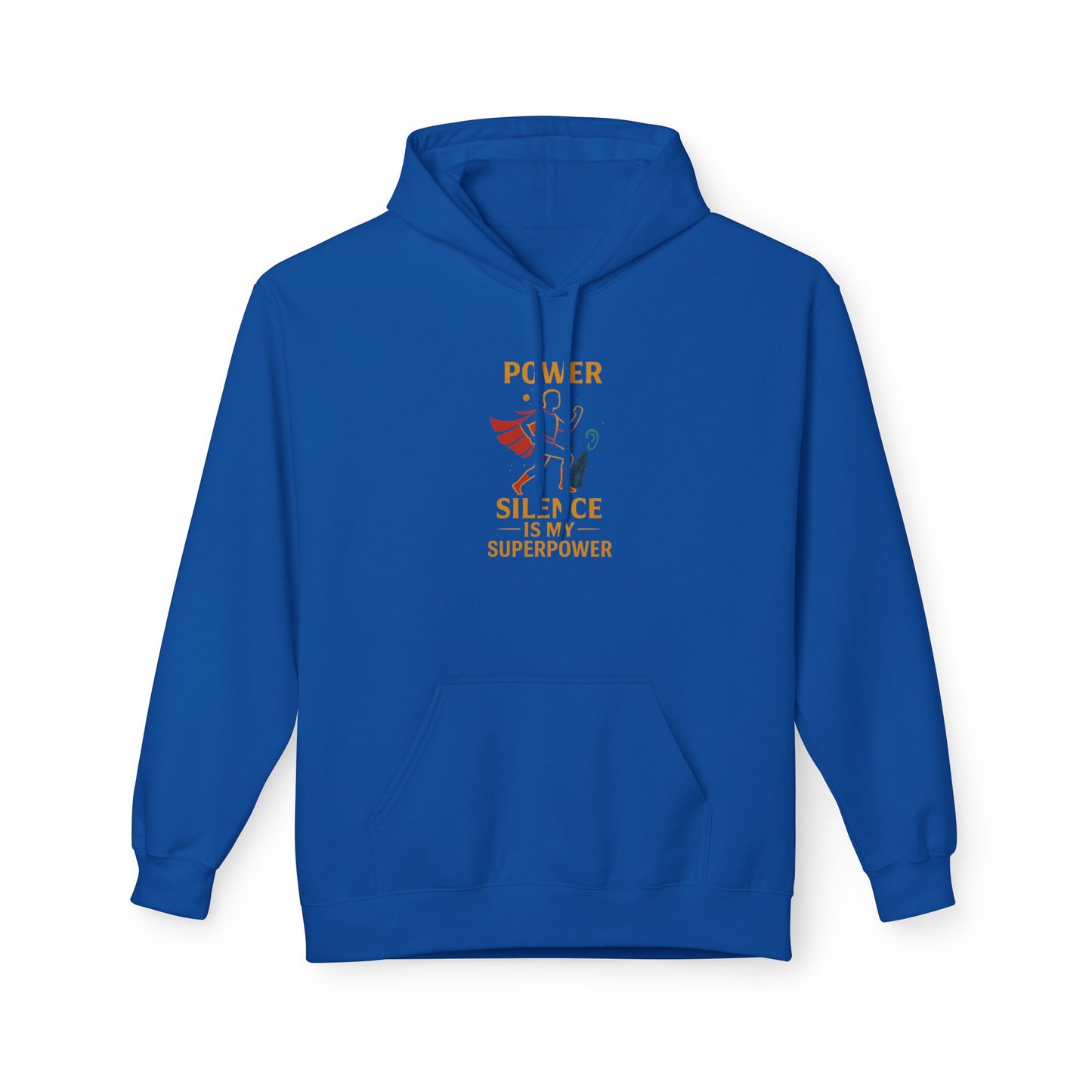 Power of Silence Superpower Hoodie, Unisex Fleece Hoodie, Casual Wear, Gift for Introverts, Inspirational Hoodie, Cozy Everyday Wear