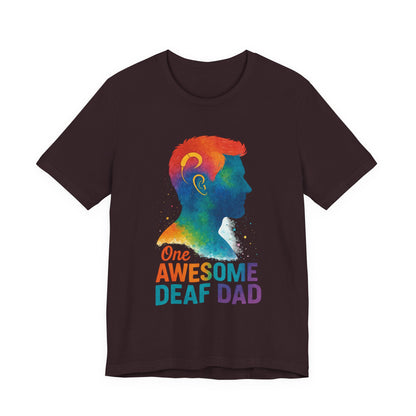 Colorful Deaf AF T-Shirt | Unisex Graphic Tee for Awareness | Perfect Gift for Deaf Community | Fun Casual Wear | Summer Tee