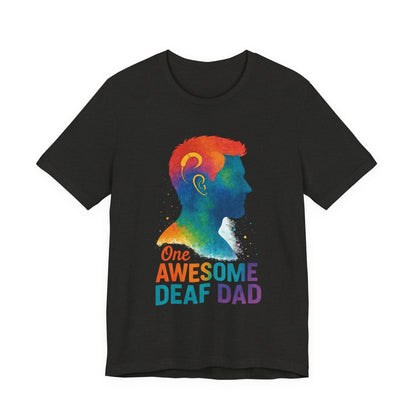 Colorful Deaf AF T-Shirt | Unisex Graphic Tee for Awareness | Perfect Gift for Deaf Community | Fun Casual Wear | Summer Tee
