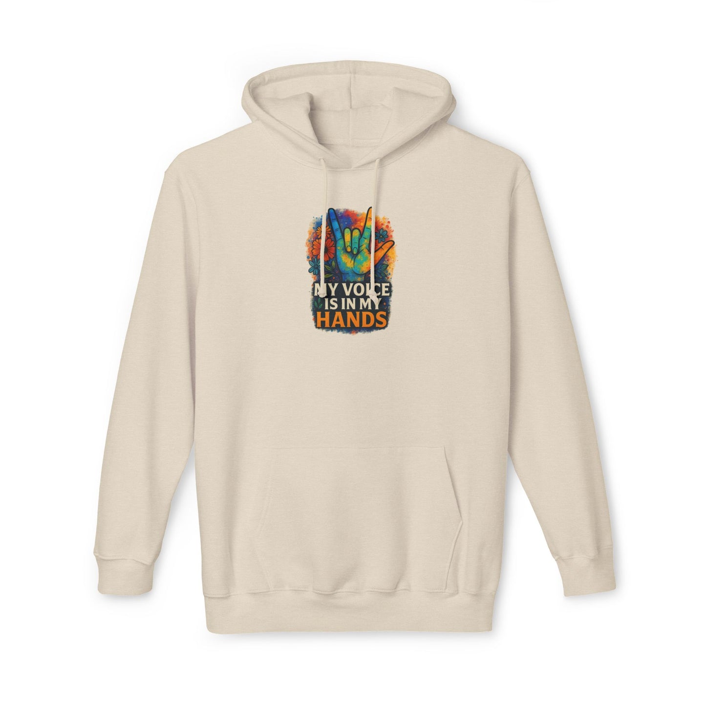 Empowering Unisex Hooded Sweatshirt - My Voice is in My Hands, Gift for Activists, Cozy Apparel, Comfortable Lounge Wear, Affirmation [...]
