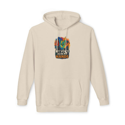 Empowering Unisex Hooded Sweatshirt - My Voice is in My Hands, Gift for Activists, Cozy Apparel, Comfortable Lounge Wear, Affirmation [...]