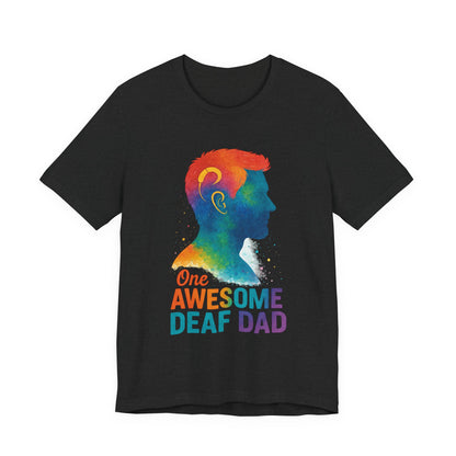 Colorful Deaf AF T-Shirt | Unisex Graphic Tee for Awareness | Perfect Gift for Deaf Community | Fun Casual Wear | Summer Tee