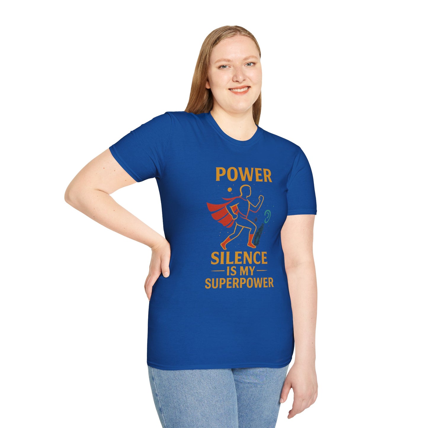 Superpower Silence T-Shirt, Power Quote Tee, Funny Gift for Introverts, Unisex Softstyle T-Shirt, Casual Wear, Birthday Gift