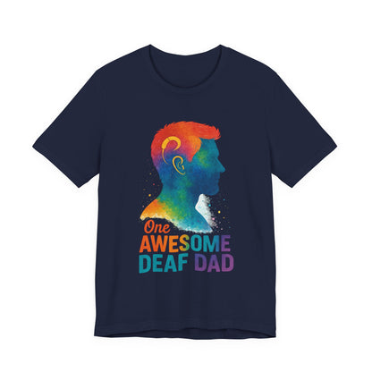 Colorful Deaf AF T-Shirt | Unisex Graphic Tee for Awareness | Perfect Gift for Deaf Community | Fun Casual Wear | Summer Tee