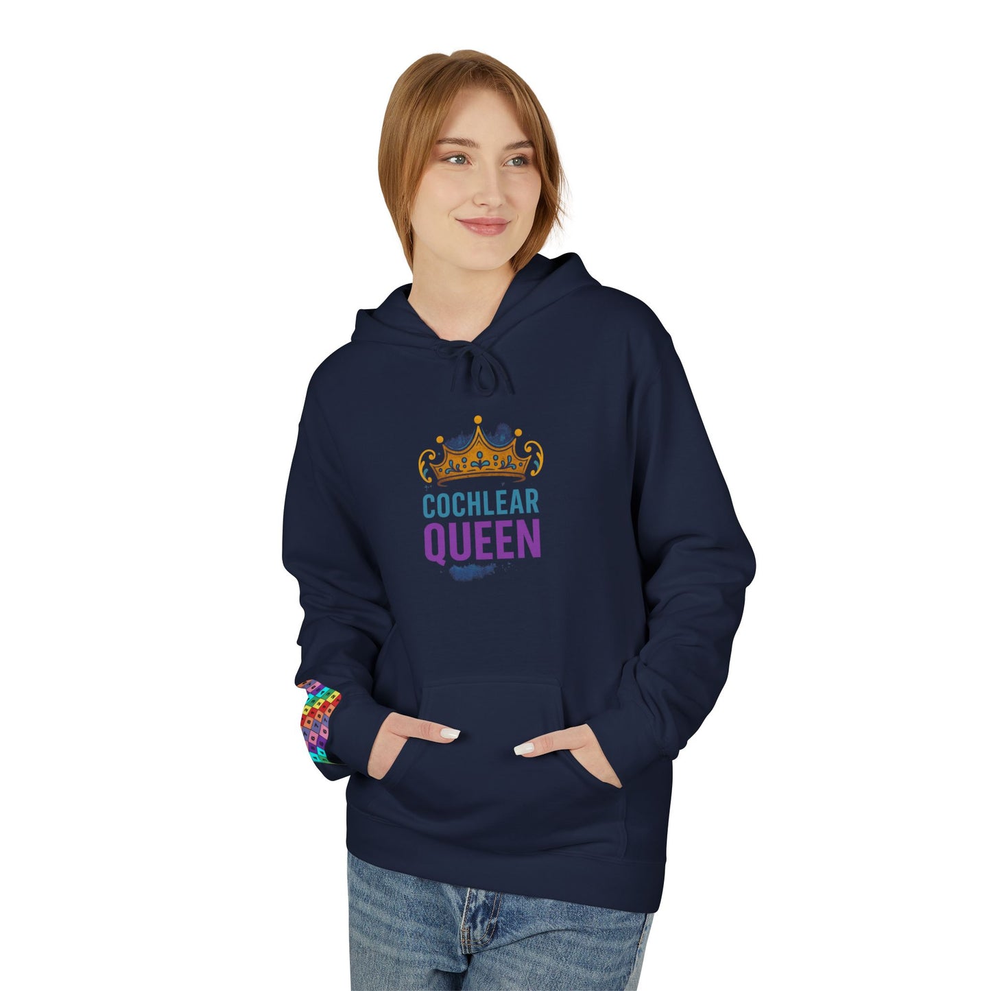 Crown Queen Hoodie - Fun Unisex Fleece Sweatshirt for Comfort & Style, Gift for Her Birthday, Casual Wear, Cozy Outfit, Celebration
