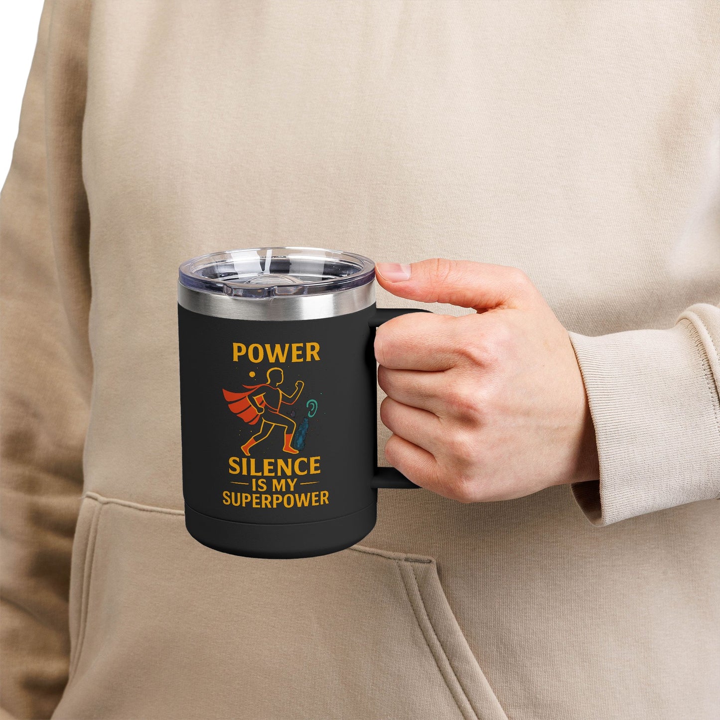 Fun Vibes Coffee Mug Tumbler - 15oz Personalized Gift for Coffee Lovers, Perfect for Home, Office, or Travel