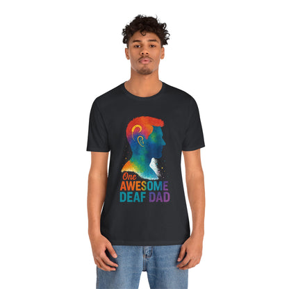 Colorful Deaf AF T-Shirt | Unisex Graphic Tee for Awareness | Perfect Gift for Deaf Community | Fun Casual Wear | Summer Tee