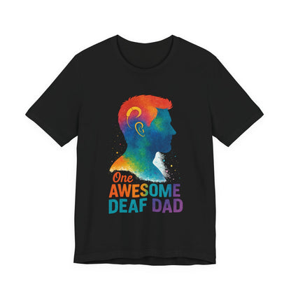 Colorful Deaf AF T-Shirt | Unisex Graphic Tee for Awareness | Perfect Gift for Deaf Community | Fun Casual Wear | Summer Tee
