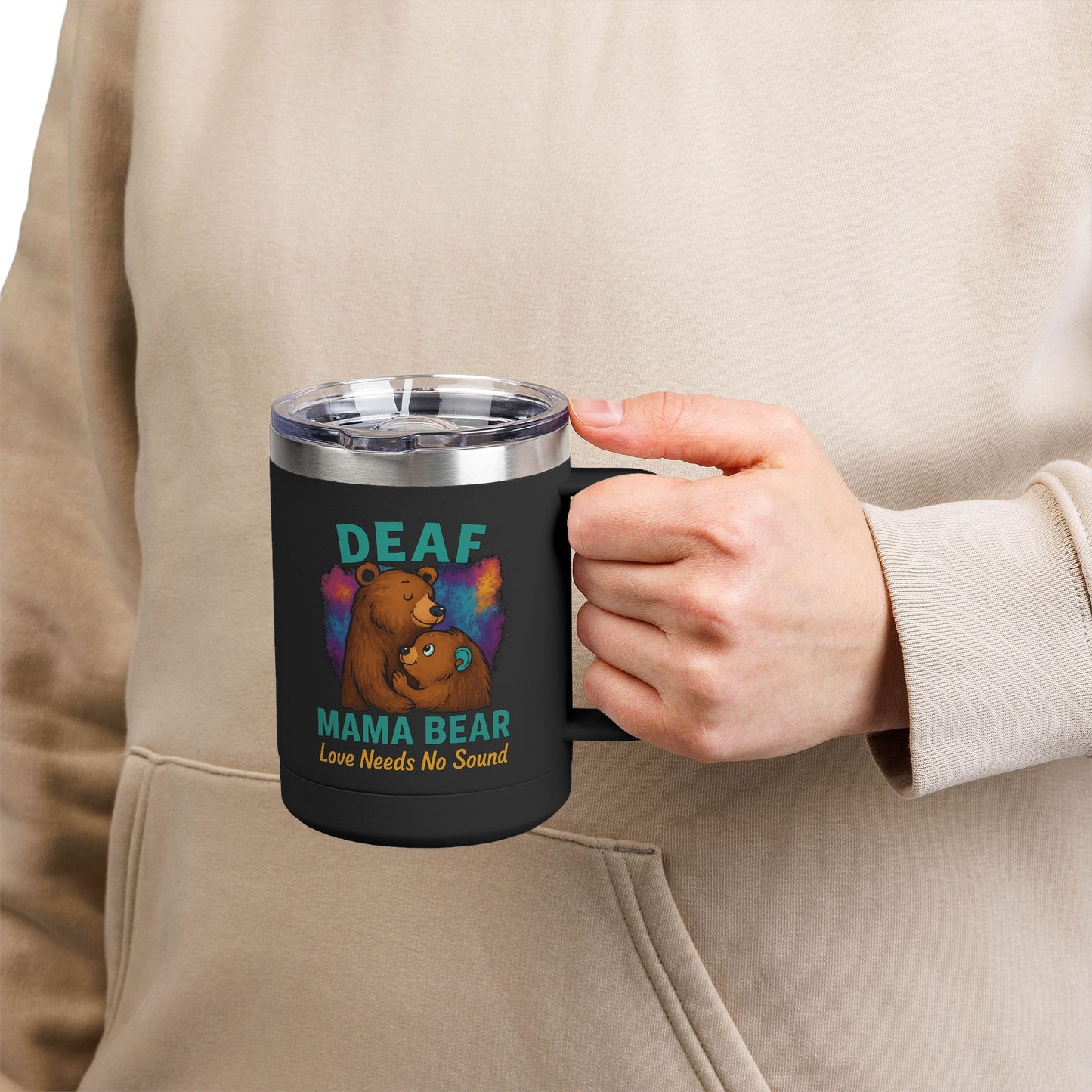 Fun Vibes Coffee Mug Tumbler - 15oz Personalized Gift for Coffee Lovers, Perfect for Home, Office, or Travel